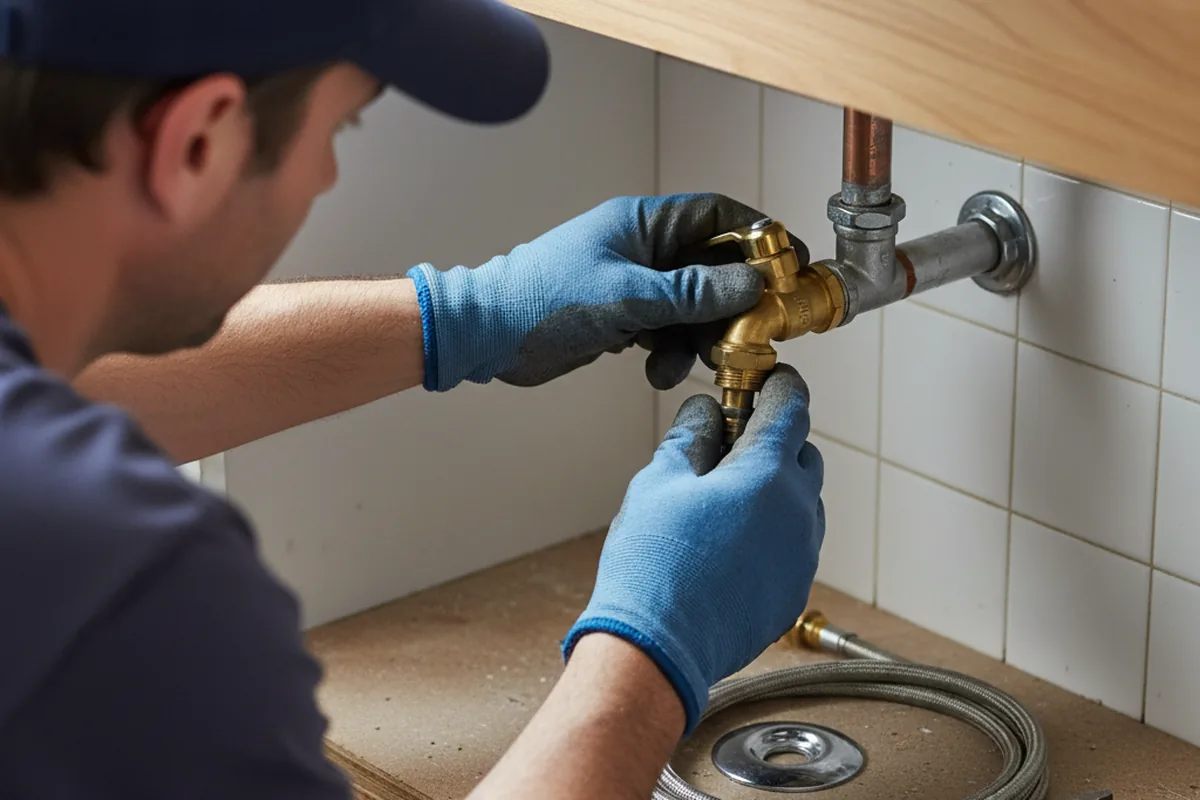 Shutoff valve and fitting work during Well Pump Repair in Pacifica